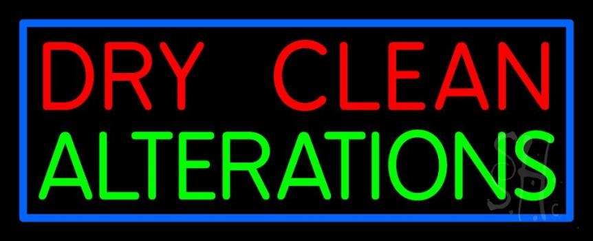 Dry Clean Alterations Neon Sign