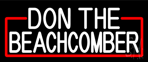 White Don The Beachcomber Neon Sign