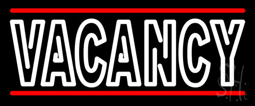 White Vacancy Neon Sign