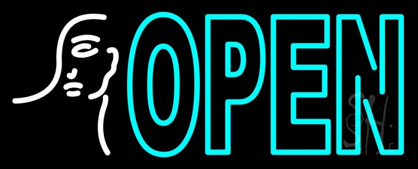 Girl Logo Open Neon Sign