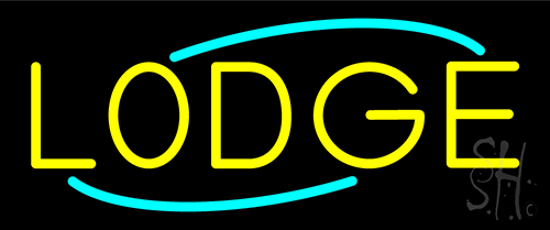 Yellow Lodge Neon Sign