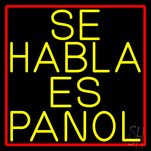 Yellow Se Habla Espanol Neon Sign