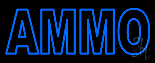 Blue Ammo Neon Sign
