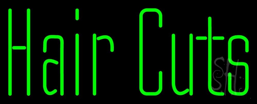 Green Hair Cuts Neon Sign