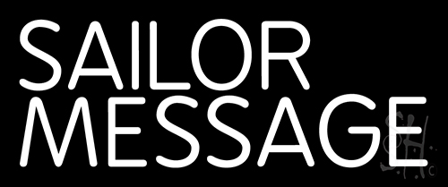 Custom White Sailor Neon Sign