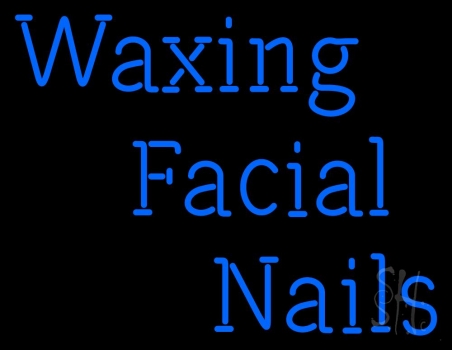 Waxing Facial Nails Neon Sign