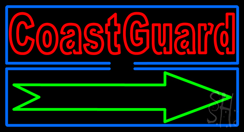 Red Coast Guard Neon Sign