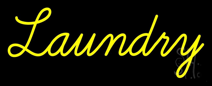 Yellow Laundry Neon Sign