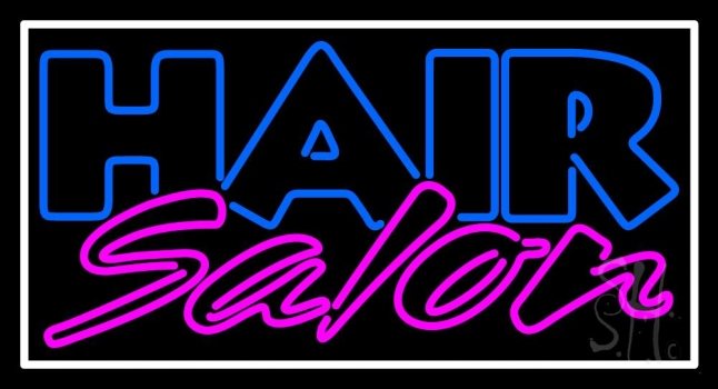 Double Stroke Hair Salon Neon Sign