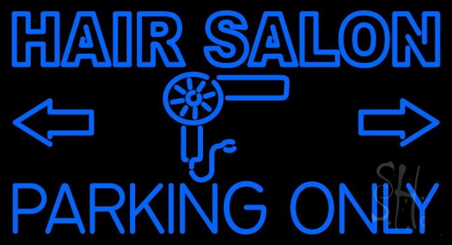Hair Salon Parking Only Neon Sign