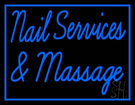 Nail Services And Massage Neon Sign
