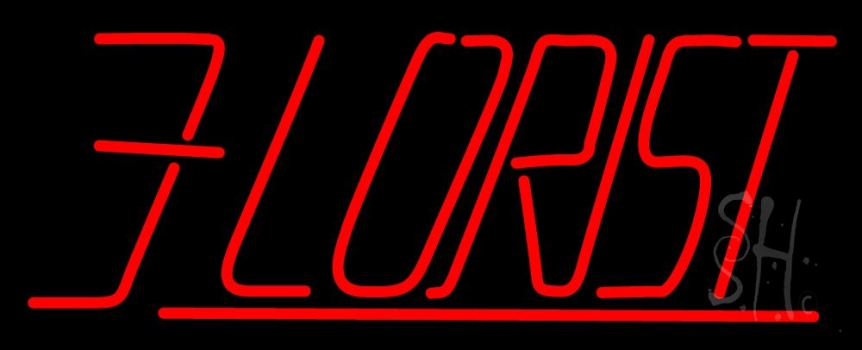 Red Florist Neon Sign