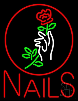 Red Nails Neon Sign