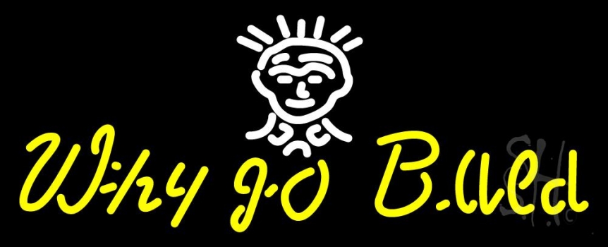 Why Go Bald Hair Salon Neon Sign