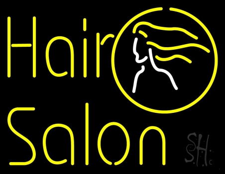 Yellow Hair Salon Neon Sign