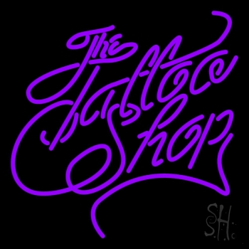 Purple The Tattoo Shop Neon Sign