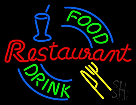 Food And Drink Restaurant Logo Neon Sign