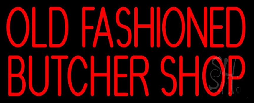 Old Fashioned Butcher Shop Neon Sign