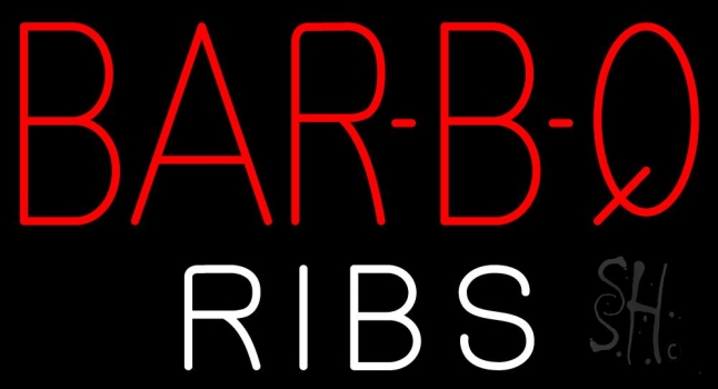 Bar B Q Ribs Neon Sign