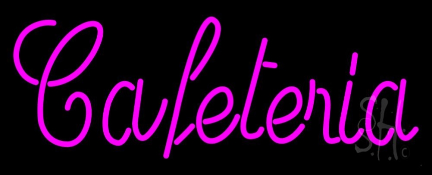 Cursive Cafeteria Neon Sign