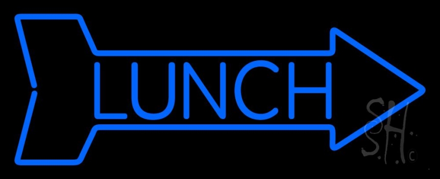 Lunch With Arrow Neon Sign