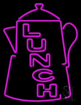 Lunch With Kettle Logo Neon Sign
