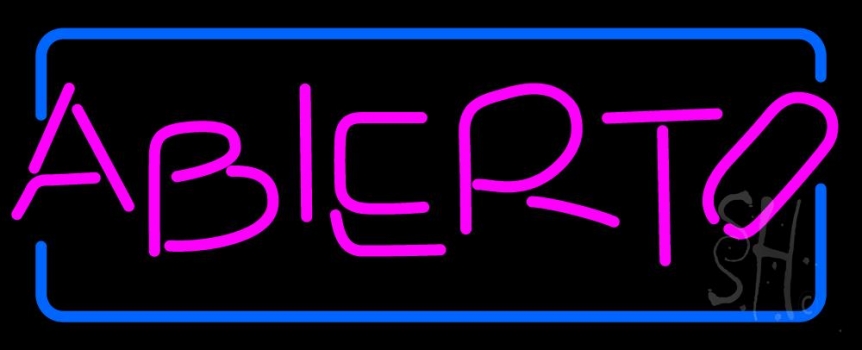 Pink Abierto Neon Sign