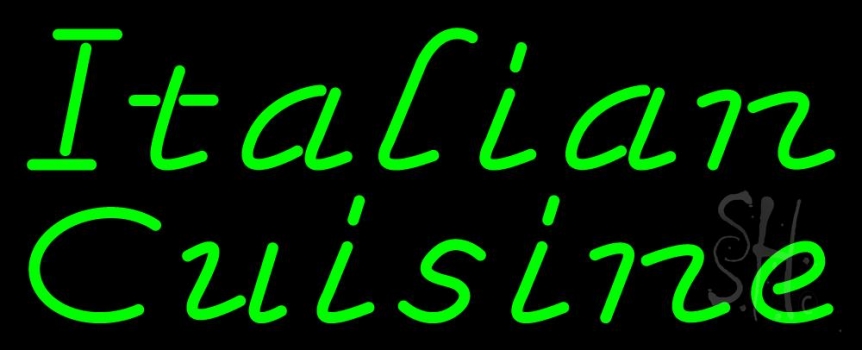 Green Italian Cuisine Neon Sign