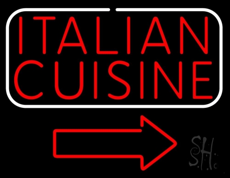 Italian Cuisine Neon Sign