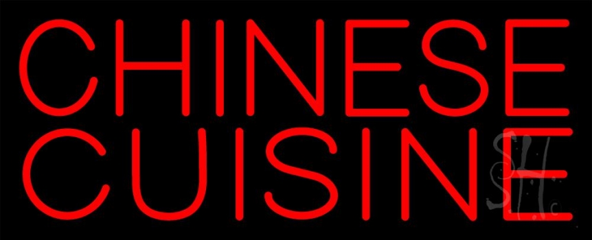 Red Chinese Cuisine Neon Sign