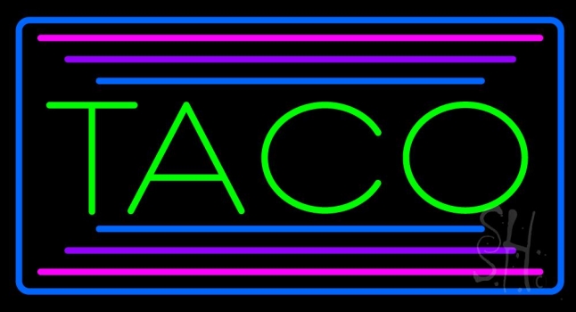 Green Taco Neon Sign