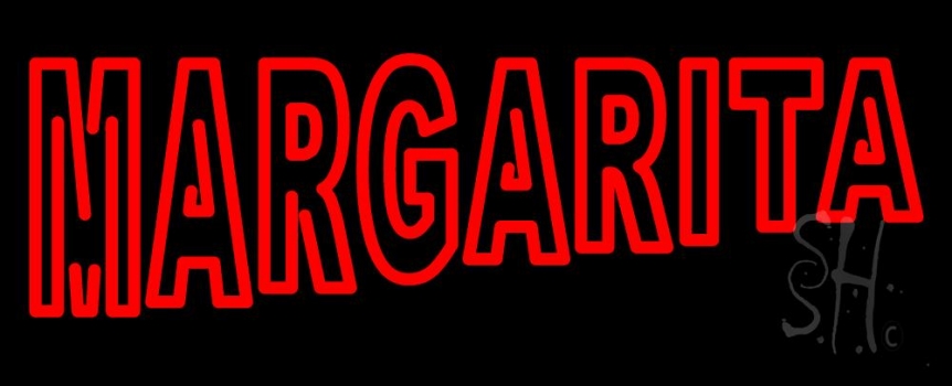 Double Stroke Red Margaritas Neon Sign