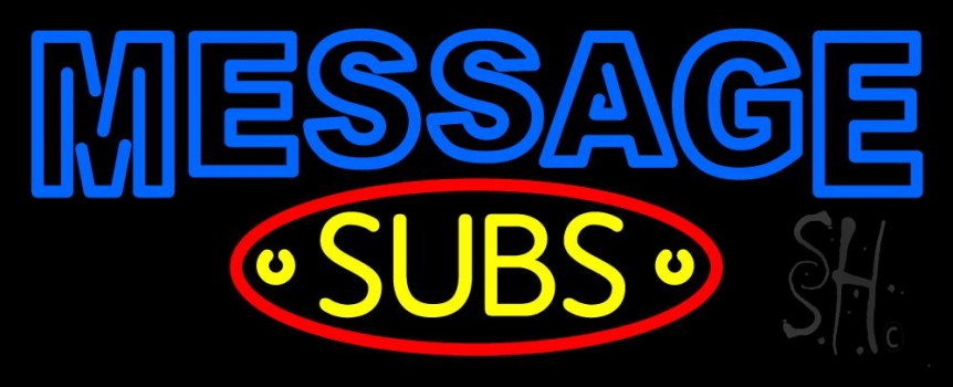 Custom Subs Neon Sign