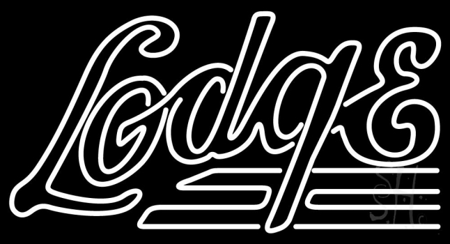 Double Stroke Lodge Neon Sign