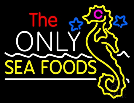 The Only Seafood Neon Sign