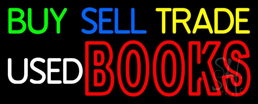 Buy Sell Trade Used Books Neon Sign