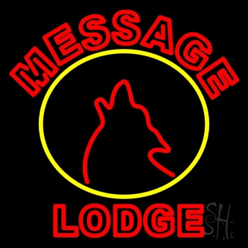 Custom Made Double Stroke Red Lodge Neon Sign