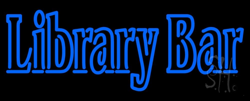 Double Stroke Library Bar Neon Sign