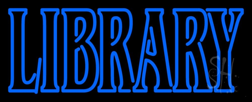 Double Stroke Library Neon Sign