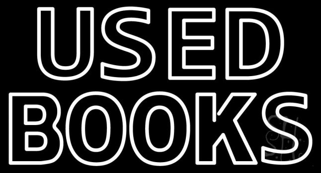 Double Stroke Used Books Neon Sign