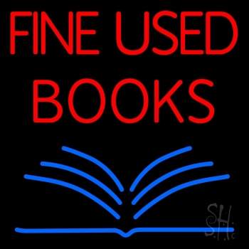 Red Fine Used Books Neon Sign