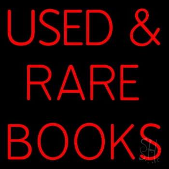 Used And Rare Books Neon Sign