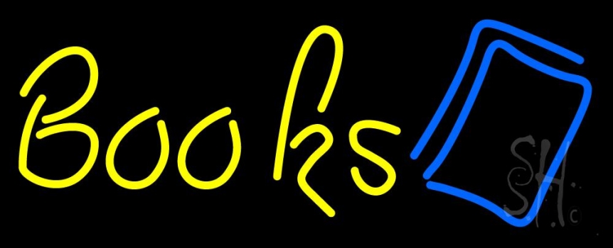 Yellow Books Neon Sign