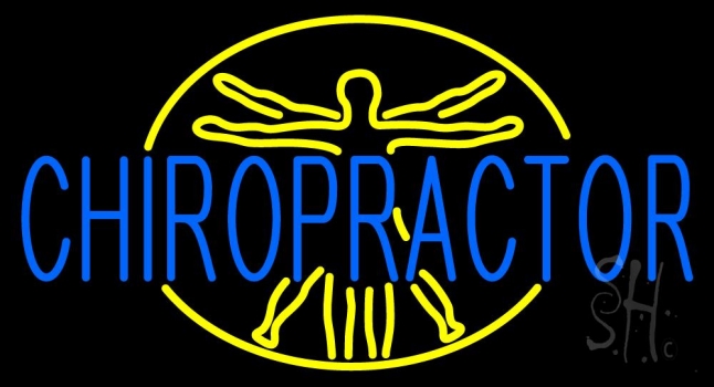 Blue Chiropractor Neon Sign