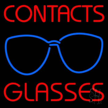 Contact Glasses Neon Sign
