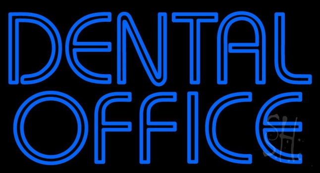 Double Stroke Dental Office Neon Sign