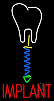 Tooth Implant With Logo Neon Sign