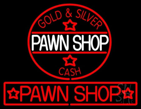 Gold And Silver Pawn Shop Neon Sign