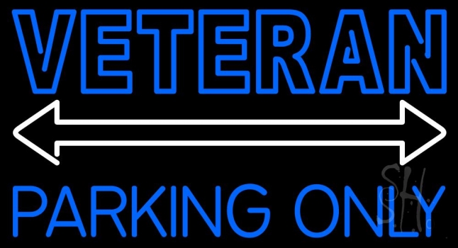 Veteran Parking Only Neon Sign