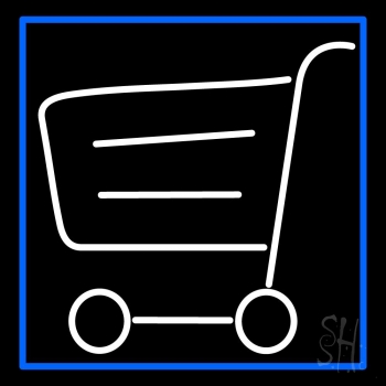 Grocery Trolly Logo Neon Sign
